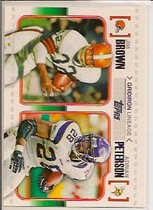 2010 Topps Gridiron Lineage #GL-BP Adrian Peterson|Jim Brown