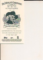 2009 Topps Allen & Ginter Mini A and G Back #292 Oliver Perez