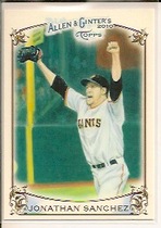 2010 Topps Allen & Ginter Baseball Highlight Sketches #AGHS13 Jonathan Sanchez