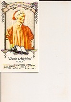 2010 Topps Allen & Ginter Mini World's Greatest Word Smiths #WGWS9 Dante Alighieri
