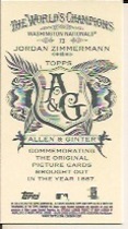 2012 Topps Allen and Ginter Mini A and G Back #73 Jordan Zimmermann