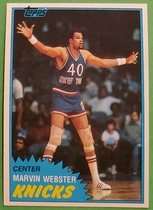 1981 Topps Base Set #E87 Marvin Webster