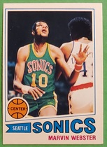 1977 Topps Base Set (White Stock Back) #71 Marvin Webster
