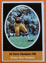 1972 Sunoco Stamps #228 Dave Hampton