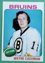 1975 Topps Base Set #63 Wayne Cashman