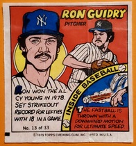 1979 Topps Comics #13 Ron Guidry