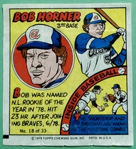 1979 Topps Comics #18 Bob Horner