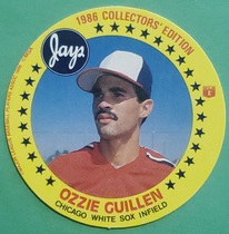 1986 MSA Jays Potato Chip Discs #NNO Ozzie Guillen