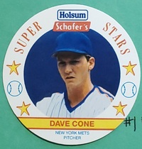 1989 MSA Holsum Schaefer Superstar Discs #19 David Cone