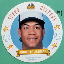 1992 MSA Bens Super Hitters Discs #3 Roberto Alomar