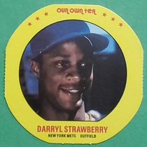 1987 MSA Our Own Tea Discs #1 Darryl Strawberry