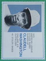 1975 Greyhound Heroes of Base Paths #NNO Claudell Washington