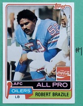 1981 Topps Coca-Cola #4 Robert Brazile
