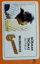 1981 Perma Super Star Credit Cards #29 Gorman Thomas