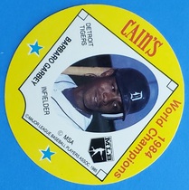 1985 Team Issue Detroit Tigers Cains Discs #7 Barbaro Garbey
