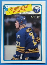 1988 O-Pee-Chee OPC Base Set #18 Christian Ruutu