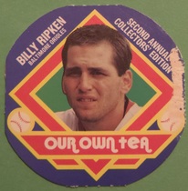 1988 Our Own Tea Discs #7 Billy Ripken