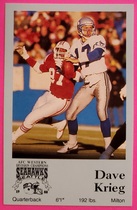 1989 Team Issue Seattle Seahawks Police #NNO Dave Krieg