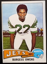 1975 Topps Base Set #424 Burgess Owens