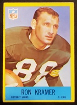 1967 Philadelphia Base Set #65 Ron Kramer