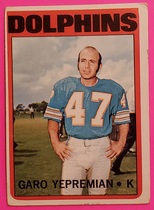 1972 Topps Base Set #115 Garo Yepremian