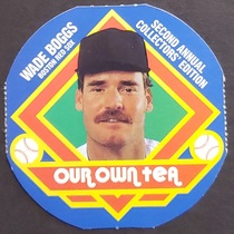 1988 Our Own Tea Discs #1 Wade Boggs