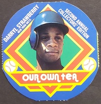 1988 Our Own Tea Discs #17 Darryl Strawberry