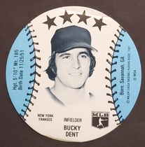 1981 MSA Mini Discs #11 Bucky Dent