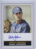 2007 Bowman Heritage Signs of Greatness #BJ Blake Johnson