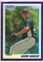 2010 Bowman Chrome Draft Prospects Purple Refractors #BDPP74 Aaron Sanchez