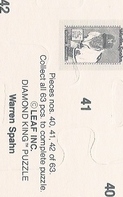 1989 Donruss Warren Spahn Puzzle #40-42 Warren Spahn
