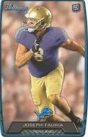 2013 Bowman Base Set #184 Joseph Fauria