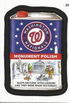 2016 Topps MLB Wacky Packages #31 Nationals Monument Polish