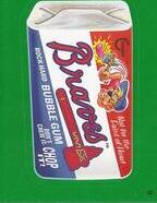 2016 Topps MLB Wacky Packages Grass-Colored Border #9 Braves Bubble Gum
