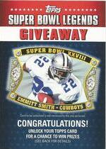 2011 Topps Super Bowl Legends Giveaway Redeemed #SBLG5 Emmitt Smith