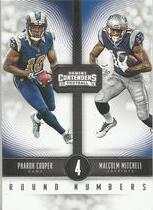 2016 Panini Contenders Round Numbers #15 Malcolm Mitchell|Pharoh Cooper