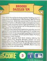 1991 Score World Series Trivia (Green Backs) #3 Brooks Dazzles Em
