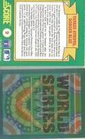 1991 Score World Series Trivia (Green Backs) #9 Yankee Stripes Dodger Blue