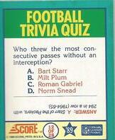 1989 Score Trivia Quiz #12 Football Trivia Quiz