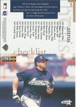 1996 Upper Deck Collectors Choice #402 Astros checklist
