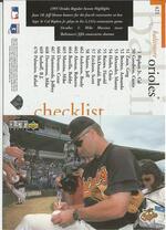 1996 Upper Deck Collectors Choice #421 Orioles Checklist