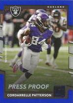 2017 Donruss Press Proof Blue #102 Cordarrelle Patterson