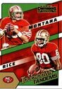 2022 Panini Contenders Touchdown Tandems Emerald #12 Jerry Rice|Joe Montana