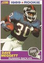 1989 Score Supplemental #428S Dave Meggett