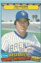 1987 Fleer Game Winners #21 Teddy Higuera