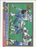 1991 Bowman Base Set #548 Bengals vs. Oilers Playoffs