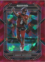 2023 Panini Prizm Draft Picks Red Ice Prizm #67 Lamar Jackson