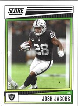 2022 Score Base Set #126 Josh Jacobs
