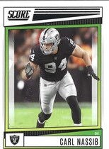 2022 Score Base Set #129 Carl Nassib