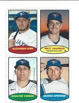 2023 Topps Heritage High Number 1974 Topps Baseball Stamps #74S-53 Alejandro Kirk|Matt Chapman|Daulton Varsho|George Springer